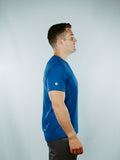 Krotan Genesis short sleeve blue athletic shirt for men